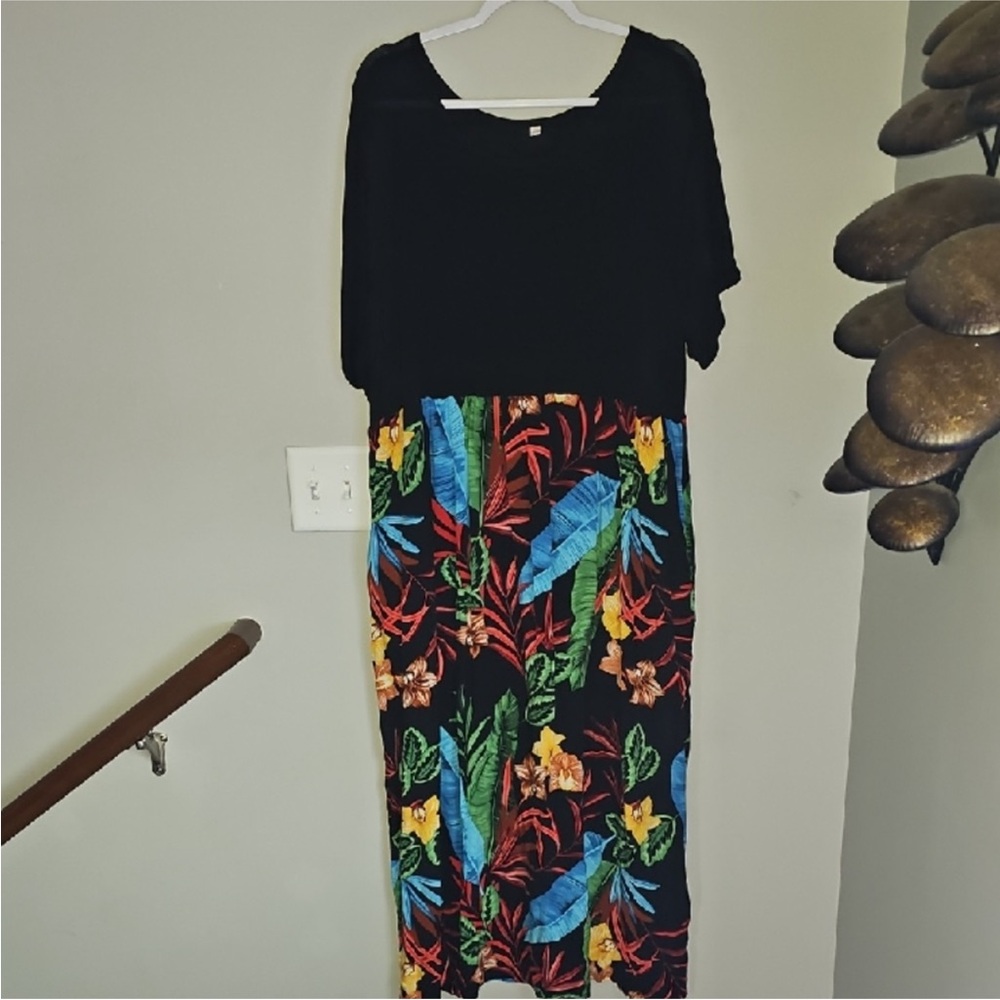 Showmall Women’s Plus Sz Maxi Dress Sz 3X Great Condition Has Pockets